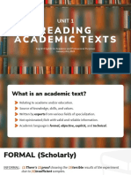 Features and Structure of Acad Text
