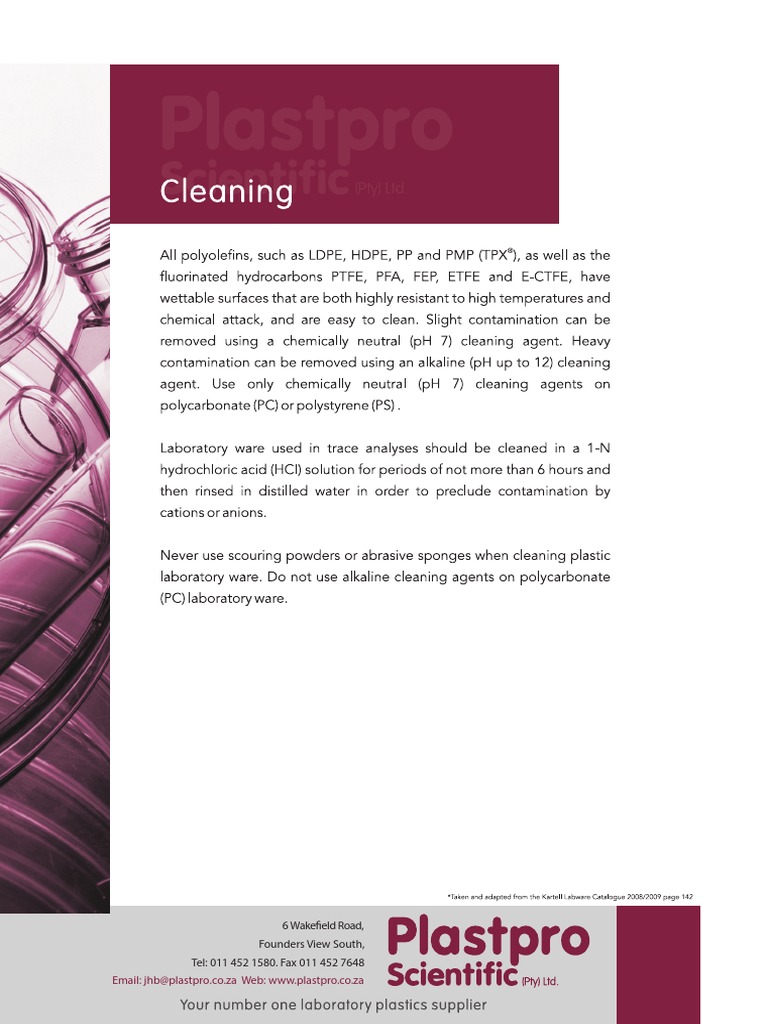Cleaning glassware PDF