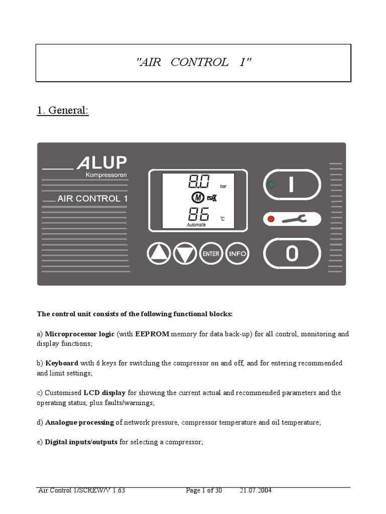 Service Manual - AC1 - 1.63 - GB CONTROL UNIT | PDF | Relay ...