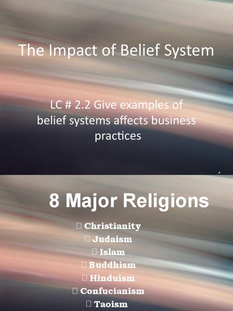 Belief Systems' Impact on Business Practices | PDF | Career & Growth