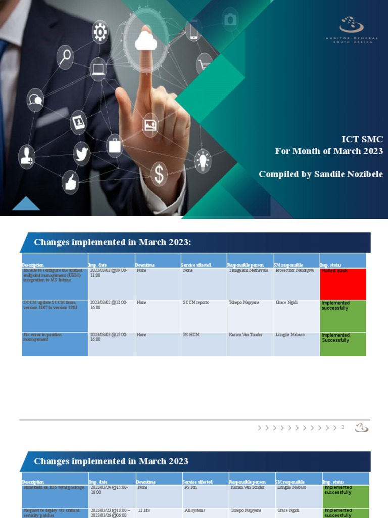 SMC Change Config Management Report - March 2023 | PDF | Microsoft ...