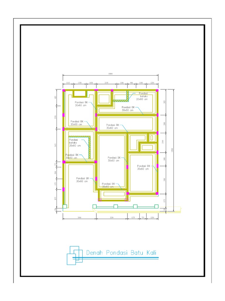 20.denah Pondasi Batu Kali | PDF