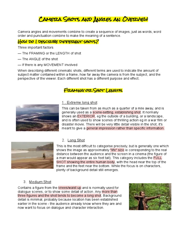 Mysha Ong - Camera Shots and Angles 08ENGBG | PDF