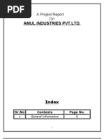 Amul Indstries PVT Ltd-Bba-Mba Project Report