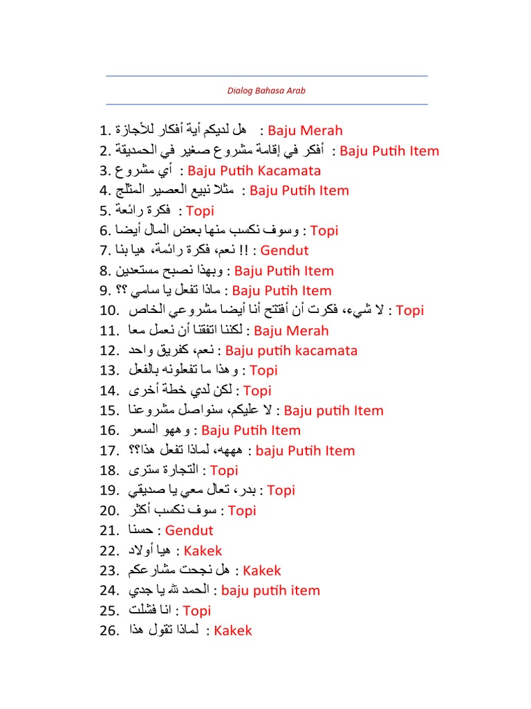 Dialog Arab | PDF