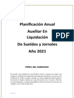 Planificación Auxiliar en Liquidación de Sueldos. 2021 CFL 406