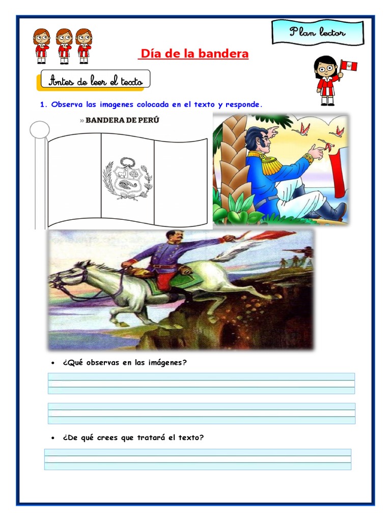 e4 s3 Ficha d4 Plan Lector Día de La Bandera.docx Act | PDF