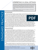 Legal Setting Interpreting