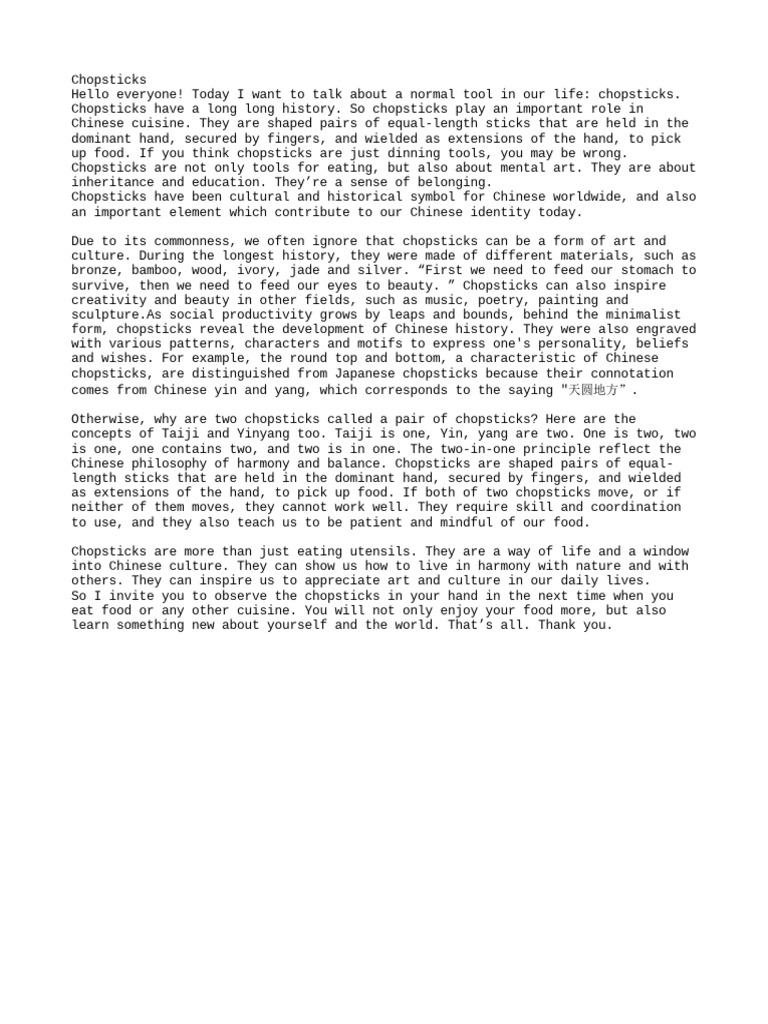 Chopsticks PDF