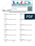Soal Matematika Kelas 4 SD Bab 3 Pola Bilangan Lembar 1 Pilihan Ganda