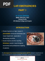 1) Ocular Emergencies Part 1