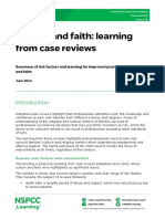 Learning From Case Reviews Culture and Faith
