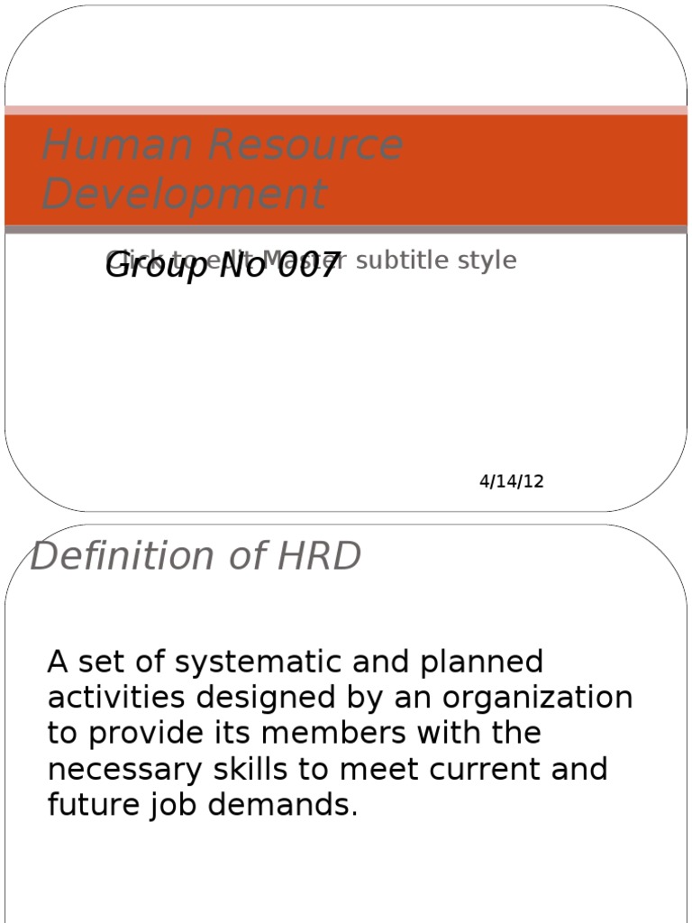 Human Resource Development PDF Needs Assessment Organization