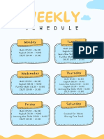 Blue Yellow Modern Weekly Schedule Planner