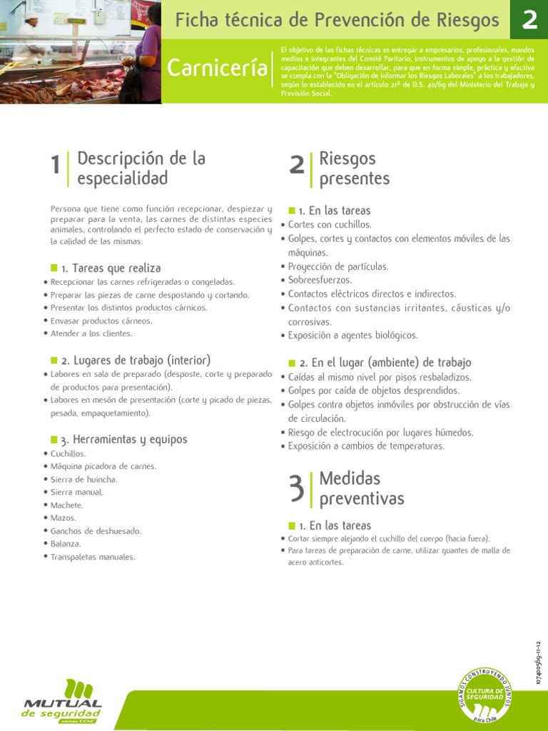Prevención de Riesgos en Carnicerías | PDF | Carne | Cuchillo