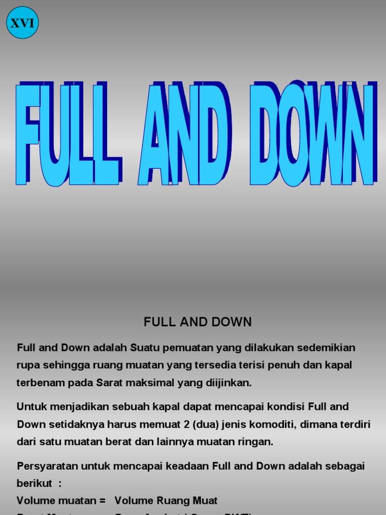 Pemuatan Kapal: Full and Down | PDF