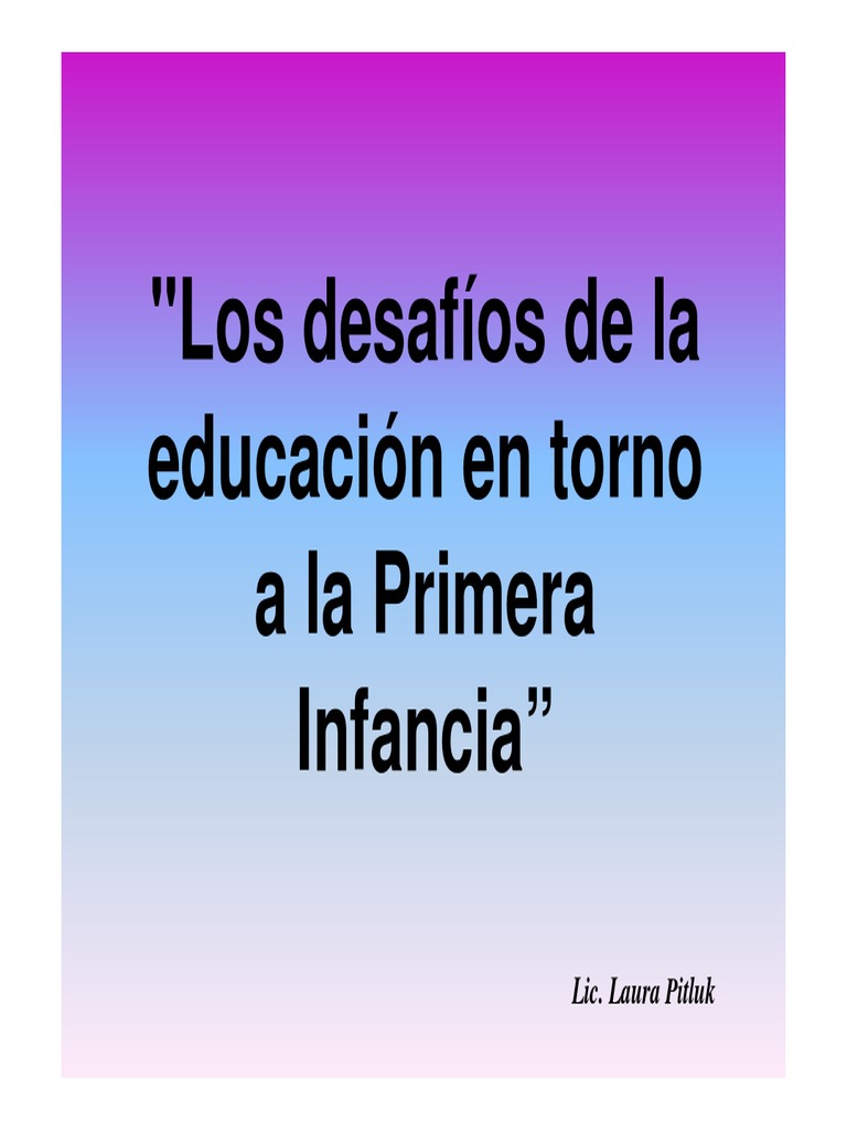 Desafíos en la Educación Inicial | PDF | Enseñando | Educación de la ...