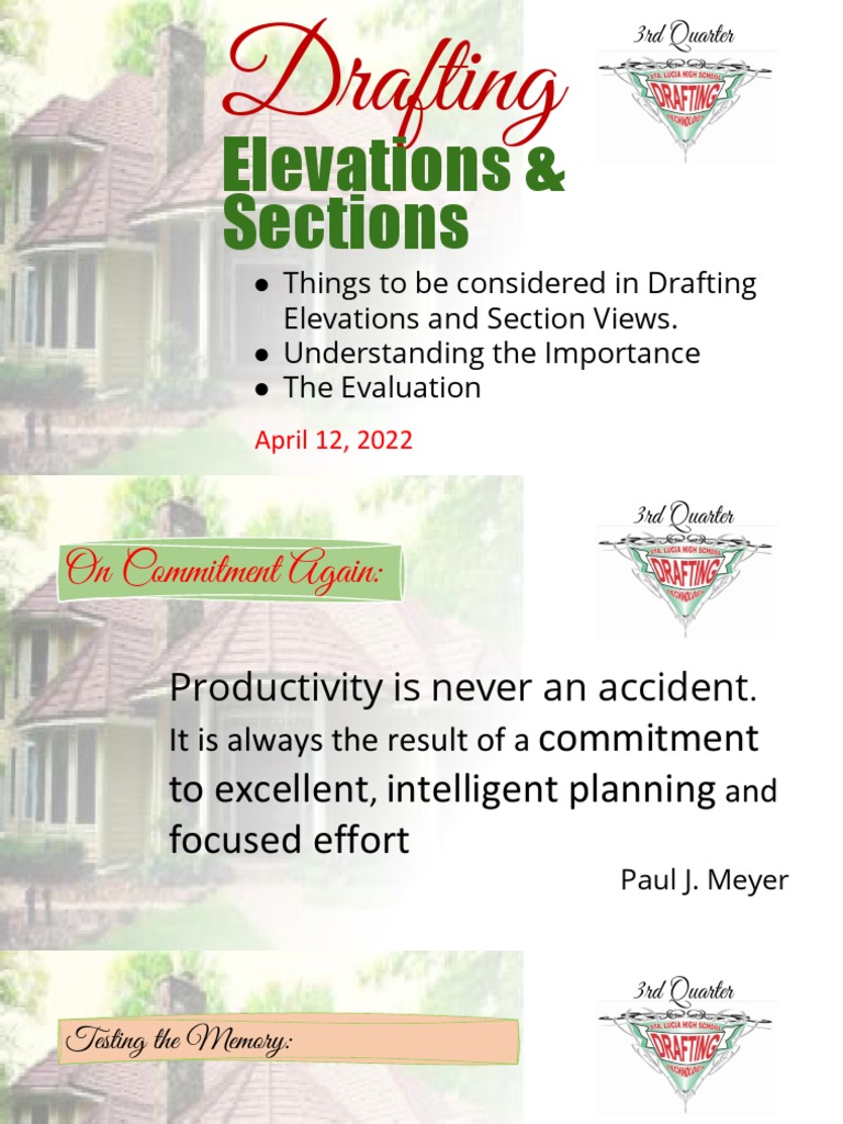 Drafting Elevations Sections | PDF | Technical Drawing | Window