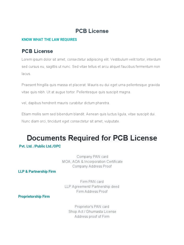 PCB License PDF