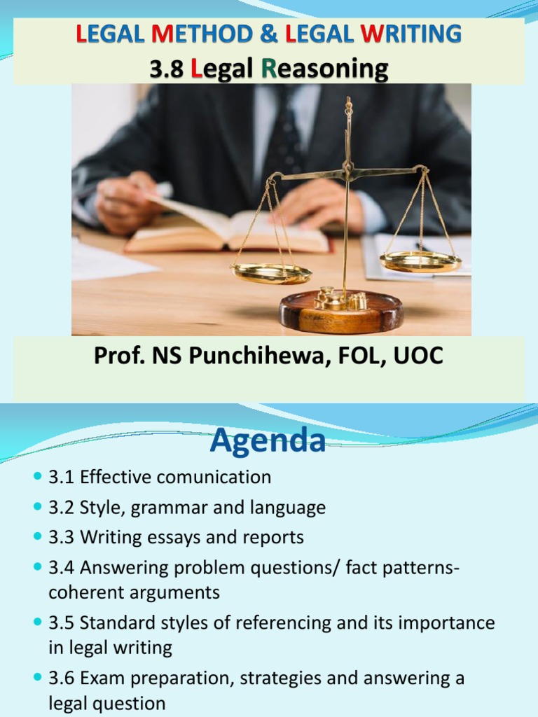 Legal Reasoning and Writing Skills Guide | PDF | Reason | Inductive ...