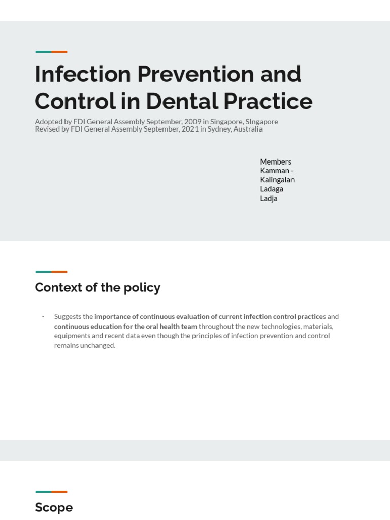 Infection Control PDF Infection Dentistry