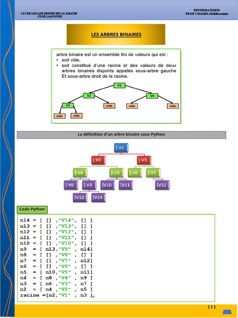 Arbres binaires en Python : Guide complet | PDF | Données informatiques ...
