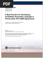 A Best Practice For Developing Availability Guarantee Language in Photovoltaic (PV) O&M Agreements