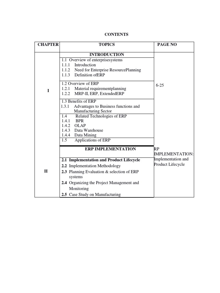 ERP Systems: Overview and Implementation | PDF | Enterprise Resource ...