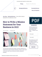 How To Write A Mission Statement For Your Business in 2022