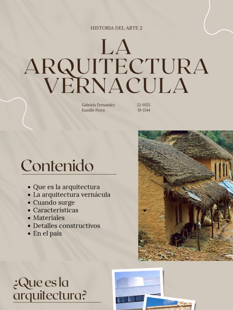 La Arquitectura Vernacula PDF