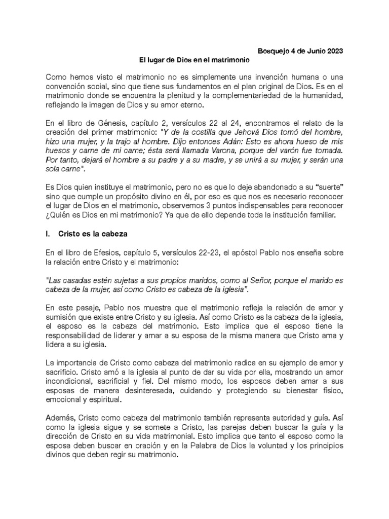 Dios en el Centro del Matrimonio | PDF | Cristo (título) | Amor