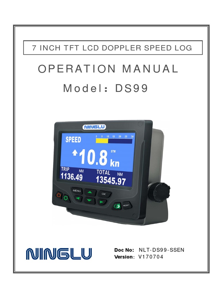 SPEED LOG - Manual DS99 V170704 | PDF