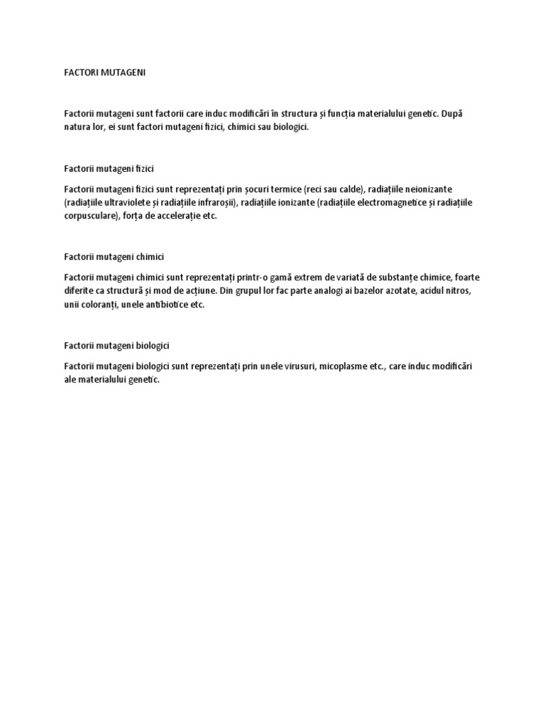 Factori Mutageni | PDF