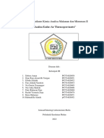 Analisa Kadar Air Thermogravimetri Kelompok III 2B