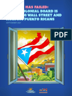 Promesa Has Failed: How A Colonial Board Is Enriching Wall Street and Hurting Puerto Ricans