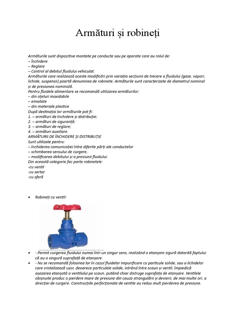 Armaturi Si Robineti | PDF