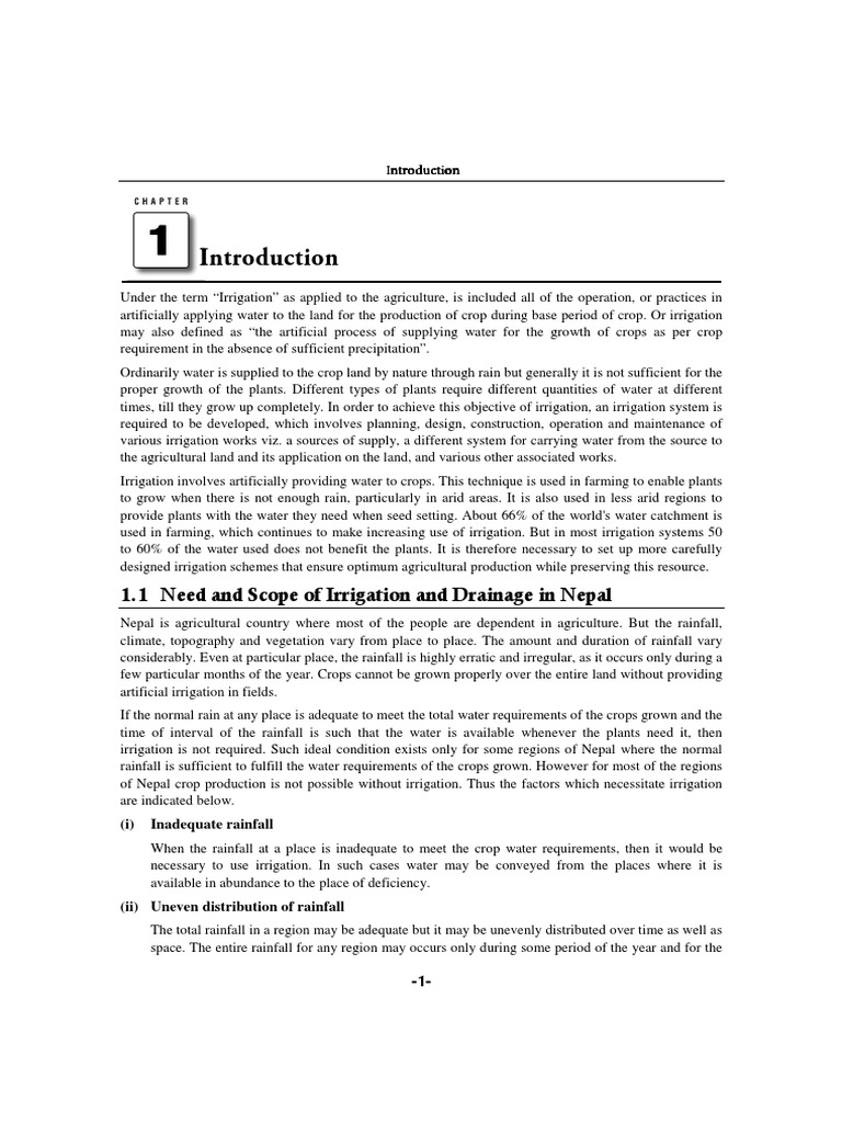 Irrigation Engineering in Nepal: Challenges and Opportunities | PDF ...