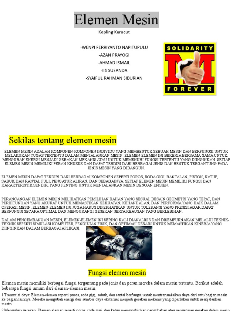 Elemen Mesin Kopling Kerucut Pdf