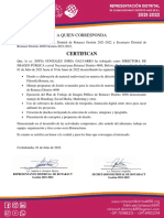 Certificado Sofia Gonzales