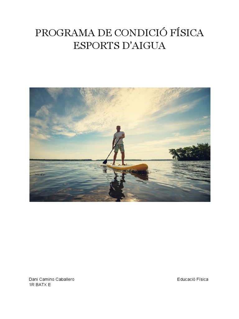 Programa de Condició Física Esports D'aigua | PDF