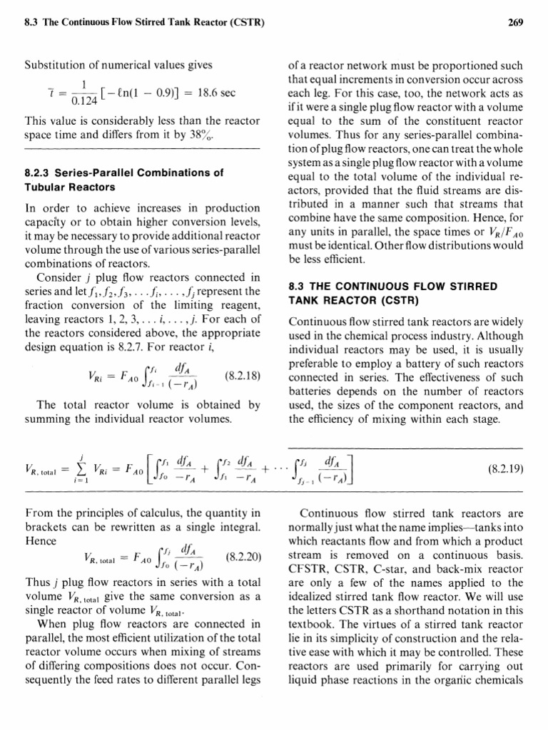 Cstr Pdf Chemical Reactor Reaction Rate