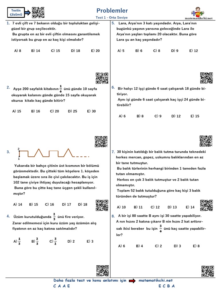 Problemler Test 1 O | PDF