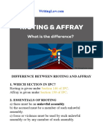 Difference Between Rioting and Affray