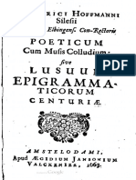 Hoffman, F (1663) - Poeticum Cum Musis - Colludium... Centuria 2