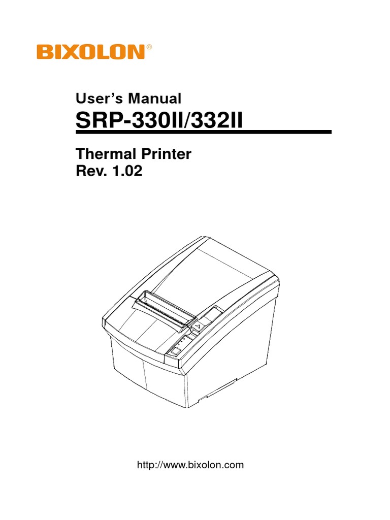 Manual de usuario impresora termica bixolon srp 330ii srp 332ii pdf