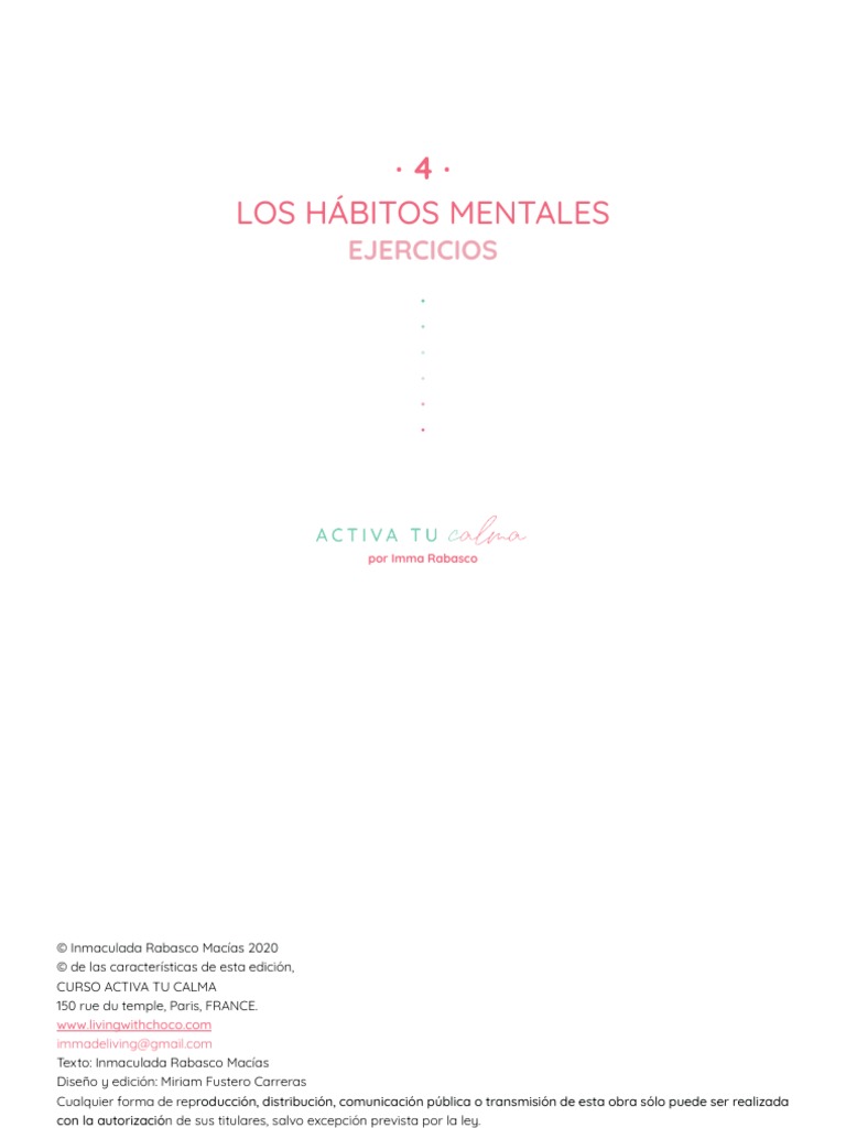 Ejercicios para Hábitos Mentales | PDF | Mente | Sueño