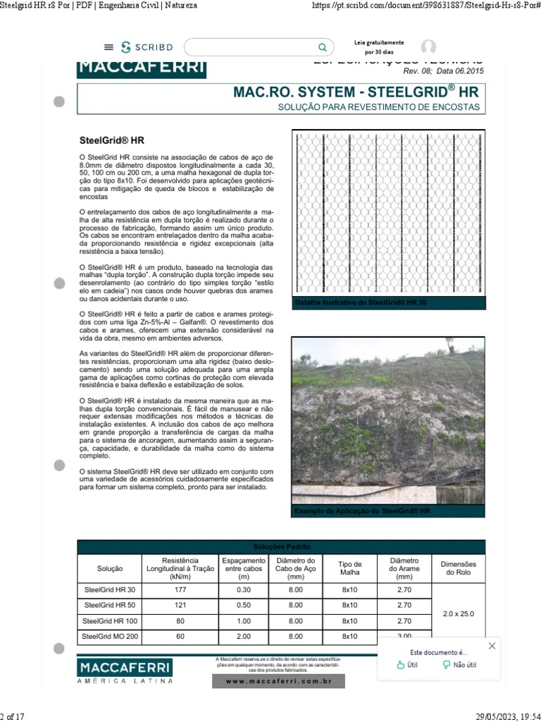 Steelgrid HR r8 Por PDF Engenharia Civil Natureza | PDF