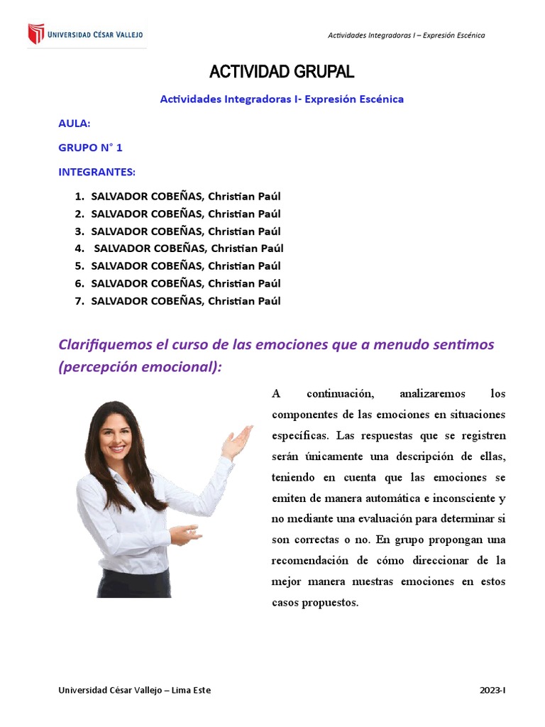 Gestión de Emociones en Estudiantes | PDF | Las emociones | Psicología ...