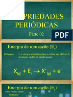 Aula 05 - Propriedades Periódicas Dos Elementos - Energia de Ionização