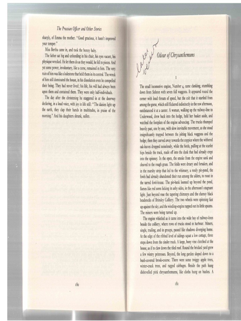 Lawrence Odour of Chrysanthemums PDF